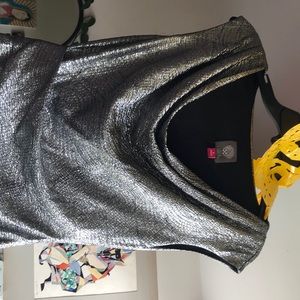 Metallic silver dress